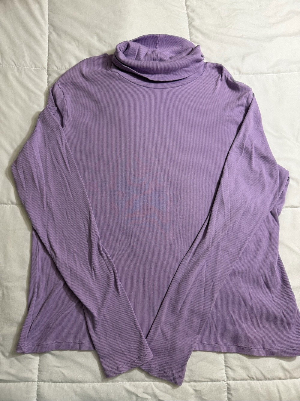 H&M Lavender Turtleneck Long Sleeve Top